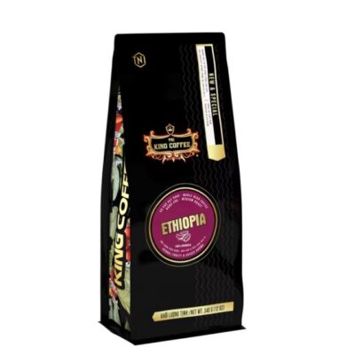 Cà Phê Hạt Rang Ethiopia KING COFFEE - Túi 340g