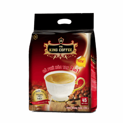 Cà Phê Hòa Tan 3IN1 KING COFFEE - Túi 45 gói x 16g